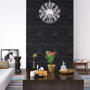 vidaXL 3D tapety Brick Samolepiace 10 ks Black