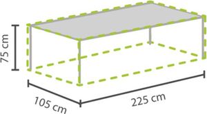 SCHUTZHÜLLE FÜR GARTENTISCH - max. 220 cm