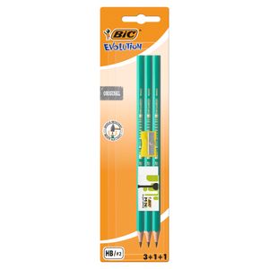 Zestaw Bic Evolution Original z 3 ołówkami, 1 gumką i 1 temperówką