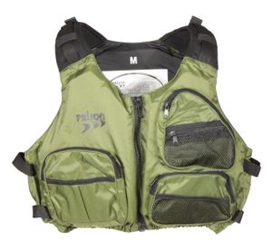 Prijon leichte Anglerweste Schwimmweste Lifejacket mit bestmöglichen Funktionen Größen Schwimmweste:M/L,Prijon Farben:grün