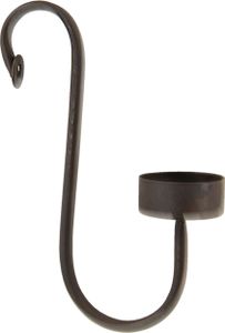 Clayre & Eef Teelichthalter 4x9x18 cm Schwarz Eisen