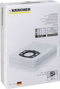 4 Original Kärcher 2.863-006 Staubsaugerbeutel  für Kärcher WD 4000 - WD 5999, WD 6..., WD 4..., MV 5..., MV 6 P Premium