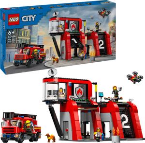 60414 City Feuerwehrstation mit Drehleiterfahrzeug