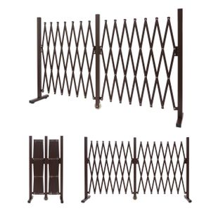 Absperrgitter HWC-B34, Zaun Schutzgitter Scherengitter Trenngitter, Alu ausziehbar braun  Höhe 103cm, Breite 52-400cm