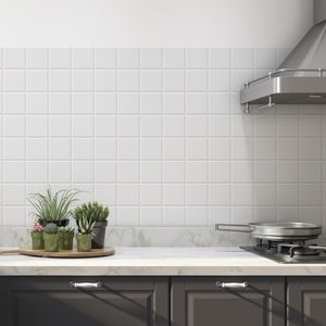Küchenrückwand selbstklebend Tile Fliesenspiegel Folie - mehrere Größen - Breite: 280cm x Höhe: 60cm - Stärke: PVC Folie 0,17mm - für GLATTE und EBENE Oberflächen
