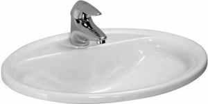 Laufen Einbauwaschtisch von oben Laufen Pro B mittig 560x440 weiß, 8139510001041 Laufen Einbauwaschtisch von oben Laufen Pro B mittig 560x440 weiß, 8139510001041
