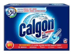 Calgon 2-in-1 Tabletten, Wasserenthärter gegen Kalk und Schmutz in der Waschmaschine, 30 Stück
