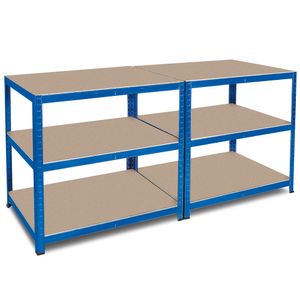 Arbeitstisch/Werktisch/Packtisch HxBxT 900 x 1800 x 600 mm, 2 Ablageebenen