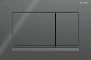 GEBERIT Betätigungsplatte Sigma20 Platte schwarz glänzend / Taster schwarz glänzend / Dekorstreifen matt 115.883.DW.1