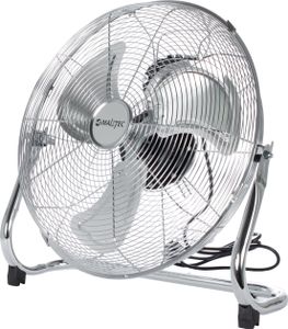 MalTec podlahový ventilátor vetrák vzduchový chladič 44 cm 75W strieborný 3 rýchlosti prenosný pre spálňu kanceláriu byt terasu