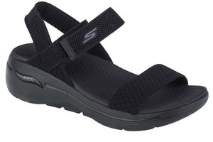 Skechers Go Walk Arch Fit Sandal - Polished 140264-BBK, Sandały, Kobiety, Czarny, Rozmiar: 40