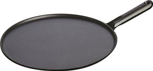 Staub Guss Crêpes-Pfanne mit Gusseisengriff Schwarz 30 cm