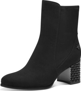 MARCO TOZZI Damen Stiefelette by GMK spitze Form Blockabsatz 2-85304-41, Größe:38 EU, Farbe:Schwarz