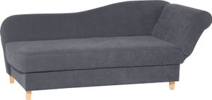 Max Winzer Recamiere mit Armteil rechts klappbar Selma - Velourstoff anthrazit - Maße: 190 / 210 x 88 x 82 cm