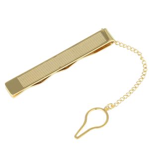 DonDon® Herren Krawattenklammer Krawattennadel – gold gemustert