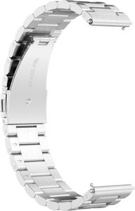 Sport Ersatz Armband für Huawei Watch GT 3 42 mm Edelstahl Band Loop, Farbe:Silber Gold