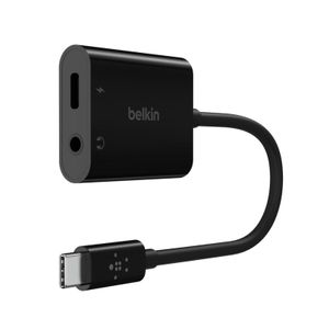 Belkin RockStar 3,5mm Audio- und USB-C Ladeadap.schw.  NPA004btBK