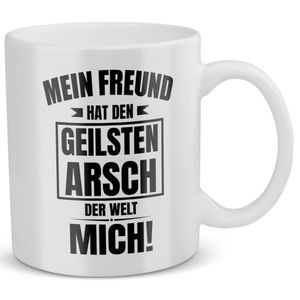 22Feels Freundin Geschenk Jahrestag Tasse für Sie Valentinstag Frauen 1 Jahr Weihnachten Geburtstag Geschenkidee Kaffeetasse Liebe Paar Beziehung