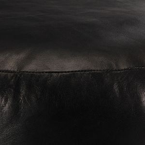 vidaXL Pouf Schwarz 60 x 30 cm Echtes Ziegenleder