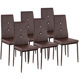 sada 6 jídelních židlí Julien čalouněných potahem z Imitace kůže 40 x 42 x 97 cm