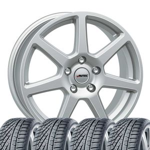 4 kompletne koła zimowe Tallin 6,5x15 ET 38 4x108 w kolorze srebrnym z oponami 185/65 R15 88T Continental WinterContact TS 870 M+S 3PM do Ford B-MAX Tourneo Courier Transit Courier