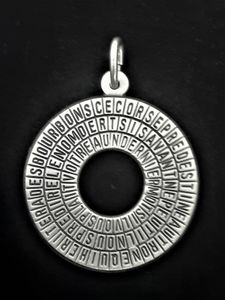 Geheimcode des Cagliostro 925 Silber Amulett Beschwörung Talisman Anhänger