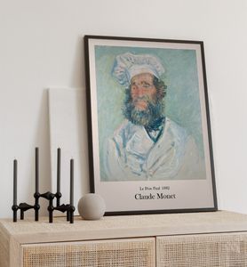 Poster Der Koch Monet, groesse_poster:50x70 cm, groesse_rahmen:birke 50x70 cm