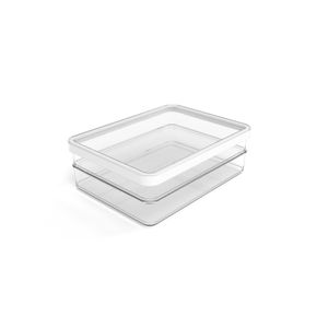 2er Set Premium Dose Foodcenter 0,85 l LOFT, Farbe:Transparent / Weiß