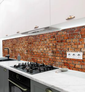 Küchenrückwand Backsteine rot selbstklebend, groesse_krw:120 x 60cm