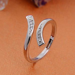 Hot Fashion Charm Damen-Ring aus natürlichem 925er-Sterlingsilber, größenverstellbar