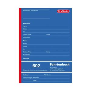 Herlitz - 840637 Fahrtenbuch A5 602 32 Blatt