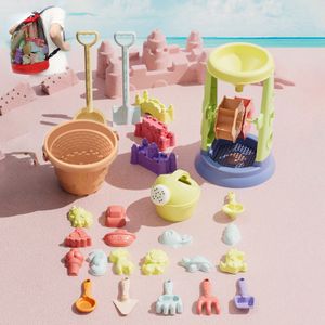 26 Stück Strandspielzeug für Kinder, Sandspielzeug Set, inklusive Eimer, Schaufel, Sandform, Gießkanne und anderen Spielzeugen