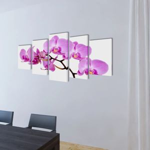 vidaXL Bilder Dekoration Set Orchidee 200 x 100 cm