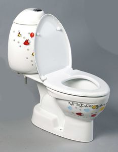 Detská kompaktná toaleta 31x64,5x56cm Kompaktná toaleta Sieťotlač farebné detské motívy