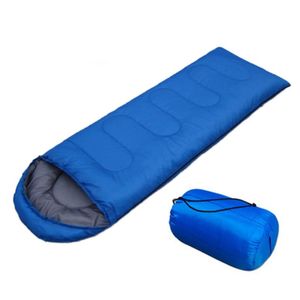 Outdoorový spací pytel Envelope Camping Ultralight Sleeping Bag with Cap, Blue
