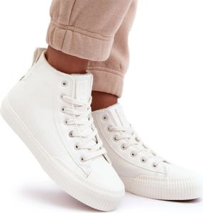 BUTY TRAMPKI damskie BIG STAR modne MM274017 wysokie ocieplane  37 biały r.37