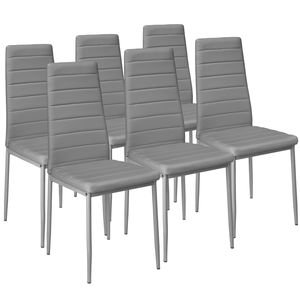 súprava 6 jedálenských stoličiek Thomas čalúnených poťahom z imitácie kože 41 x 45 x 98,5 cm