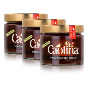 Caotina Schweizer Schokoladen Creme Brotaufstrich Creme Chocolat 300g (3er Pack)