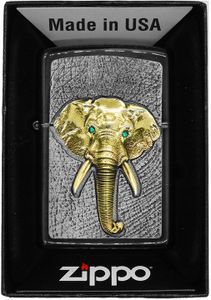 ZIPPO 2006551 | Luxus zapalovač Slon se Swarovski® krystalem | Gray Dusk