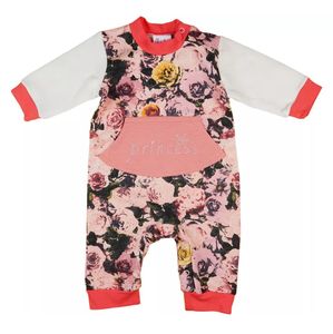 Baby Schlafanzug für Mädchen Langarmoverall Bunt Overall Babykleidung Gr.: 56-80 (56)