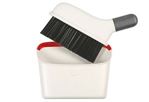 OXO 1334280MLNYK Good Grips Kehrgarnitur klein und kompakt, weiß/schwarz/rot