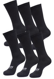 Ponožky Urban Classics Simple Flat Knit 6-Pack black - 43-46