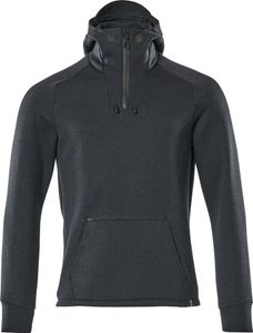 MASCOT® Kapuzensweatshirt mit kurzem Reißverschluss 17684-319-01009 Schwarzblau/Schwarz XS