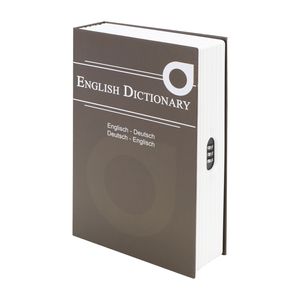 HMF 319-19 Buchtresor English Dictionary, Geldversteck, Zahlenschloss, 23,5 x 15,5 x 5,5 cm, Braun