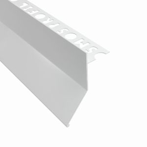 Alu Balkon Terrasse abtropf Profil Fliesenschiene Profil Schiene L300cm 10mm weiss
