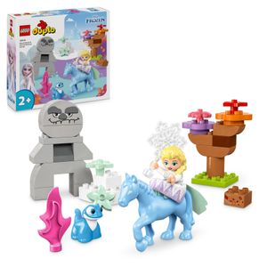 LEGO DUPLO | Disney Elsa und Bruni im Zauberwald, Eiskönigin-Spielzeug mit 4 Figuren für 2-jährige Kleinkinder, Vorschule-Geschenk für Mädchen und Jungen ab 2 Jahren, basiert auf Frozen 2 10418