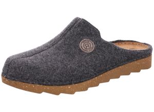 Rohde Herren Pantoffel Hausschuh Softfilz Foggia-H 7100, Größe:45 EU, Farbe:Grau