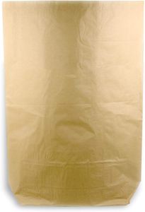 Hypafol Papiermüllsäcke 120 liter|50 Stück, 2-lagig, 700x950+220mm | unbderuckt | kompostierbare Papiertüten | Kraftpapier