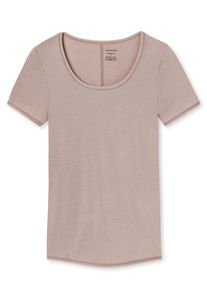SCHIESSER Damen T-Shirt - Rundhals, Unterhemd, Personal Fit, Basic, Stretch Braun S