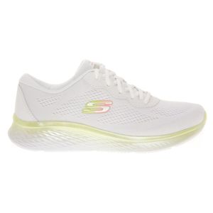 Skechers Stunning Steps 150010-WLM Damensneaker, Textil, Weiß/Lime, Vegan - Damenschuhe Sneaker, Weiß